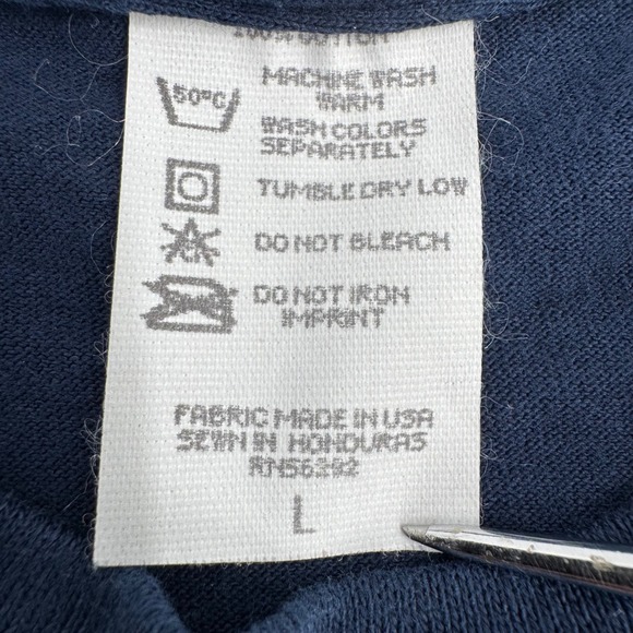 Vintage Mom Garden Butterfly Ladybug Bee‎ T Shirt Navy Blue Tee Size Large - Picture 3 of 6